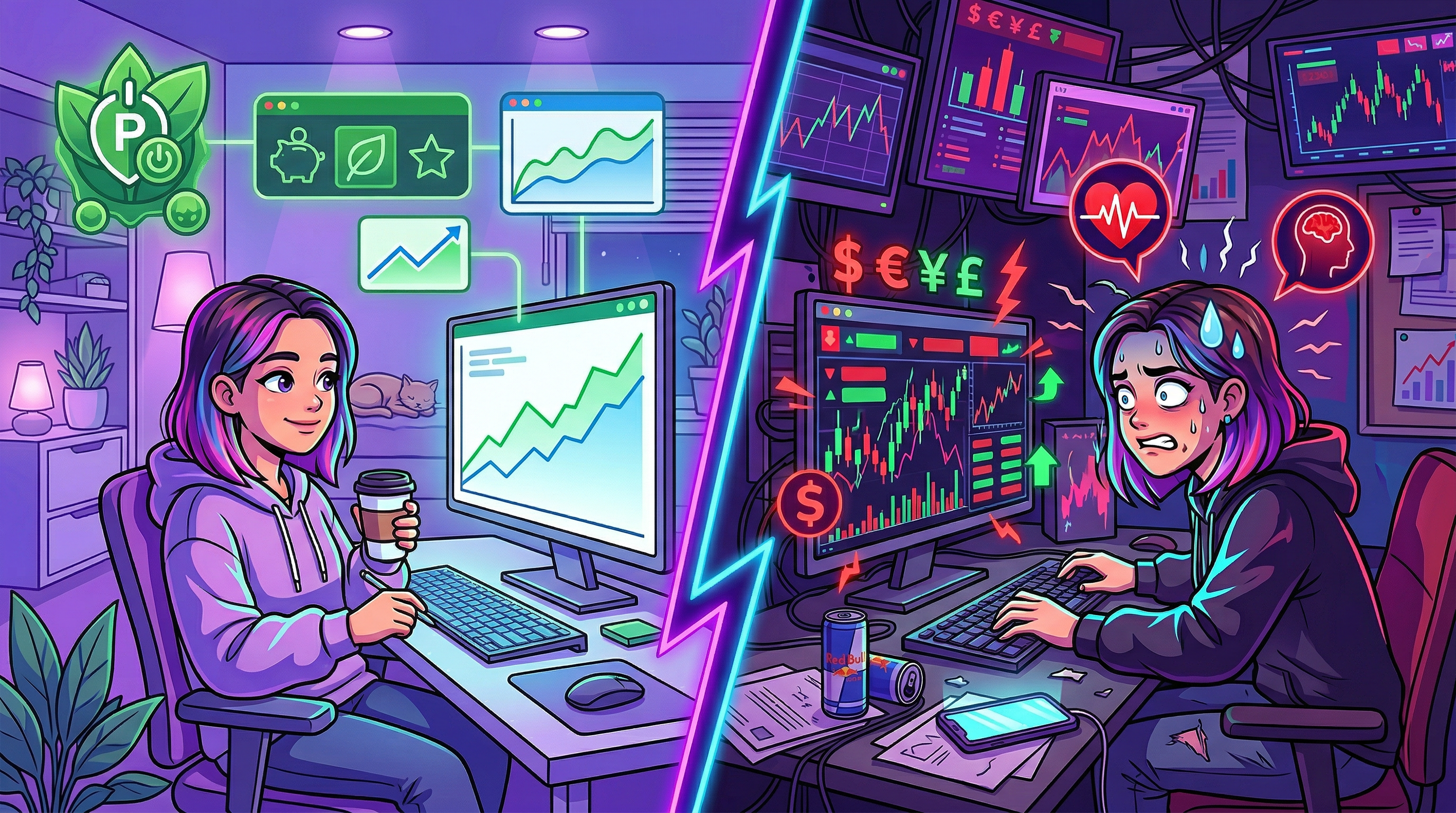 Imagen hero de paper trading vs trading real