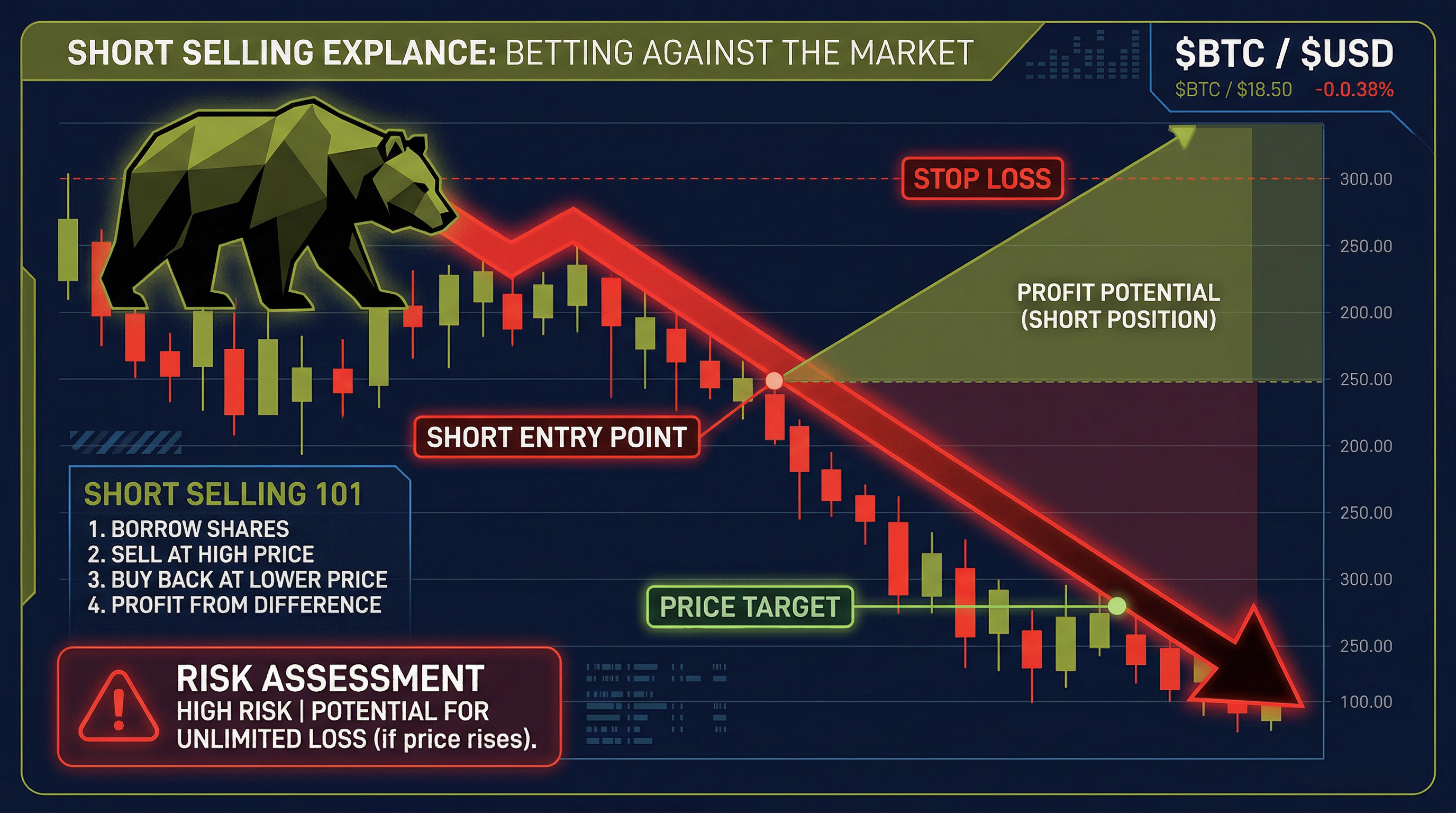 ما هو البيع على المكشوف؟ الاستراتيجية المحفوفة بالمخاطر التي يفضول عنها المبتدئون (Honest Take)